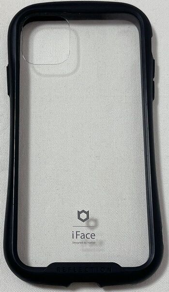 iFace Reflection iPhone 11 ケース クリア 強化ガラス (ブラック)