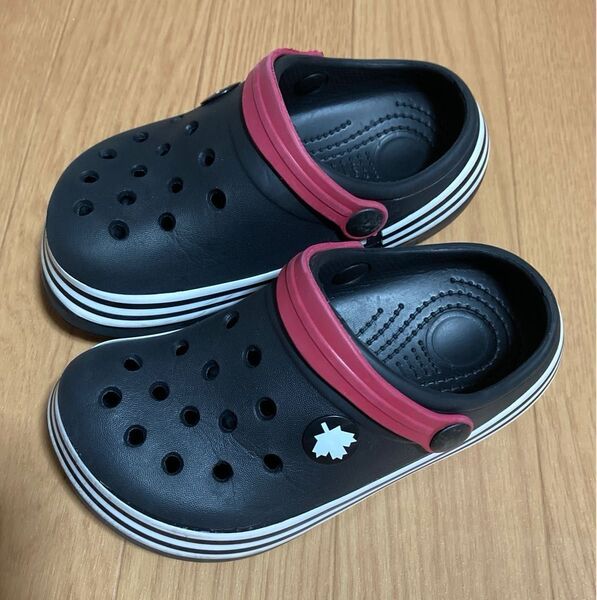 子供用 クロックス風サンダル 18cm ブラック