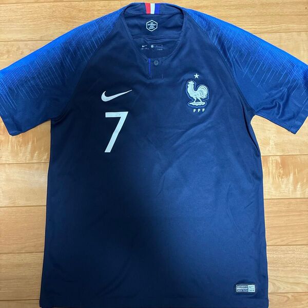 サッカーフランス代表ユニフォームレプリカ 半袖 Mサイズ アントワーヌグリーズマン 背番号7