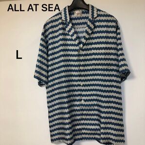 ALL AT SEA オールアットシー シルクシャツ シルク100% 半袖シャツ