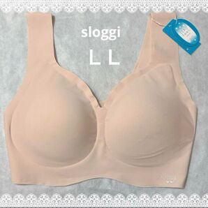 スロギー ゼロフィール ブラレット ハーフトップ LLサイズ 新品 ベージュ系
