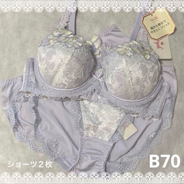 トリンプ プレミアム ブラジャー&ショーツ2枚 B70 新品