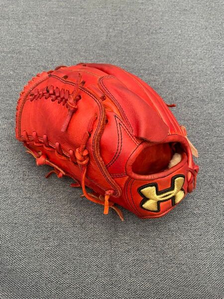 希少! アンダーアーマー 野球 硬式グローブ 一般用 大人 左投げ グラブ 左利き 投手 アンディナイアブル レッドオレンジ 赤橙
