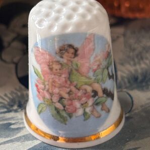 新品廃盤◆イギリスバーチクロフト社製シンブル指貫◆メアリーシシリーパーカー花の妖精