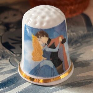 新品廃盤◆イギリス製シンブル指貫ボーンチャイナ◆ディズニー 眠れる森の美女60th記念