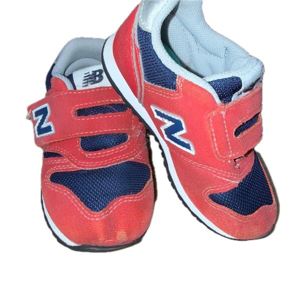 New Balance キッズ スニーカー マジックテープ レッド15cm