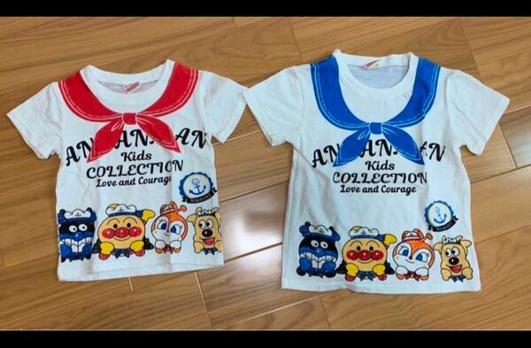 兄弟 姉妹 お揃い アンパンマン セーラー 半袖 Tシャツ 110 90