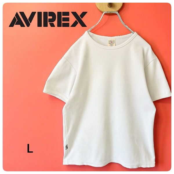 【24h内発送】AVIREX アビレックス ロゴバックプリント半袖Tシャツ ホワイト Lサイズ