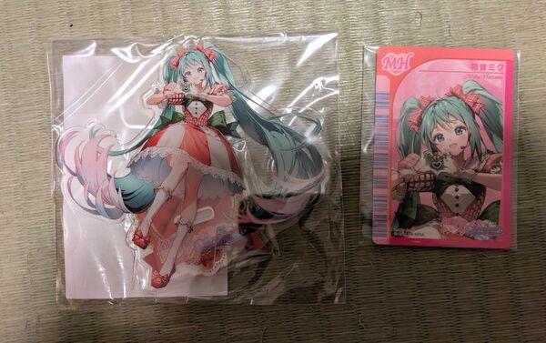 セガラッキーくじオンライン 初音ミク×オシャレ魔女ラブandベリー C賞 アクリルスタンド カードセット