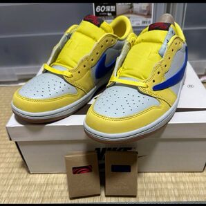 トラヴィス× ナイキ エアジョーダン1 レトロ ロー OG カナリー
