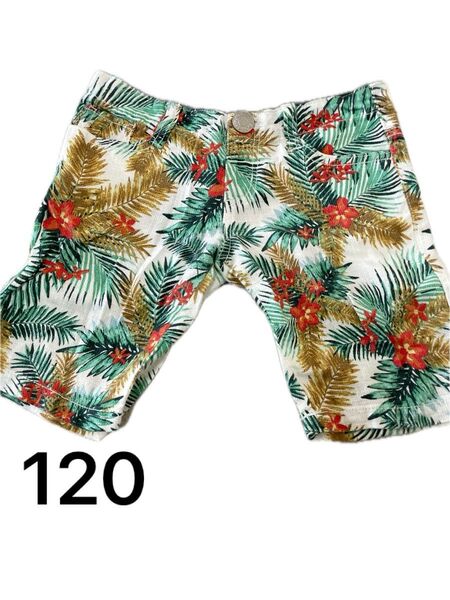 120 総柄 ハーフパンツ