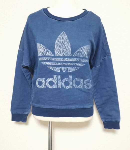 #レディース(トップス)【adidas】★アディダス★スェット★トレフォイルロゴ★ドロップショルダー★表記サイズ(M)★送料無料★2a-2