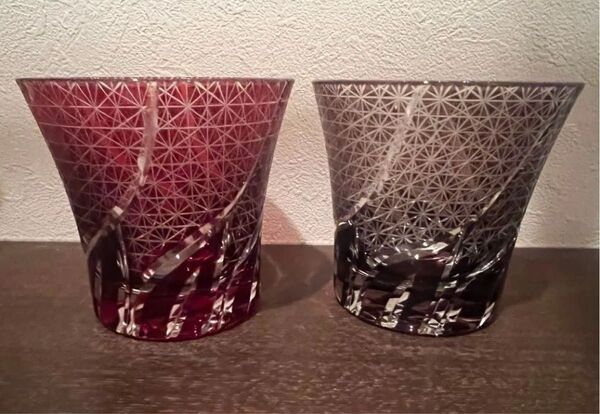 【人気】切子グラスペアセット