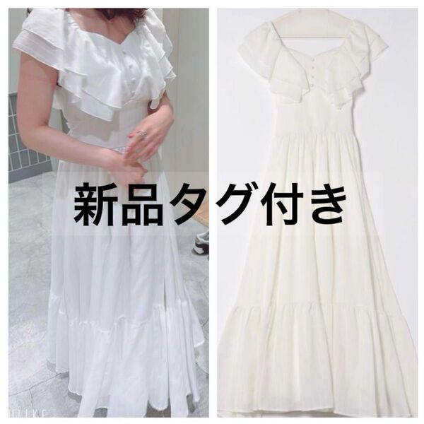 【31 Sons de mode未使用】バックリボン2WAYオフショルワンピース
