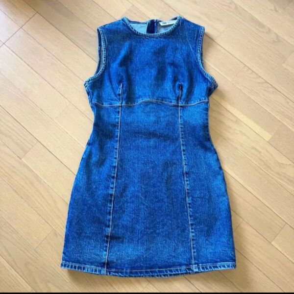 ZARA ザラ デニム ミニワンピース M ジーンズ ジーンズ生地ワンピ デニム生地ワンピース デニムスカート