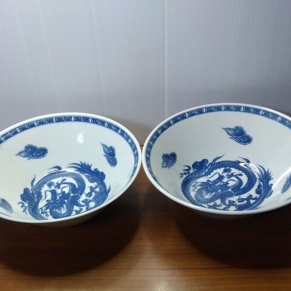 染付 丼 2個セット ラーメンどんぶりなどに!!