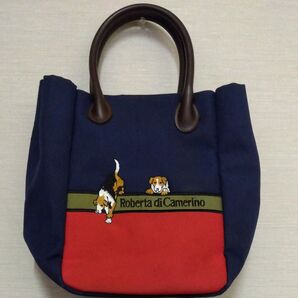 Roberta di Camerino トートバッグ ネイビー/レッド