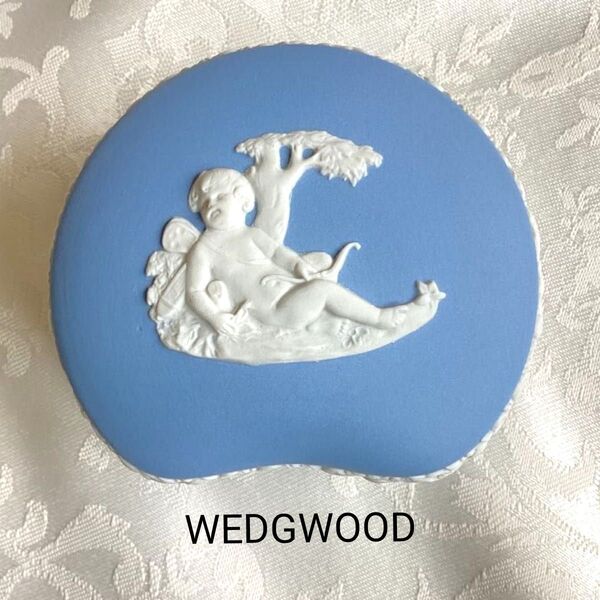 WEDGWOOD ジャスパー ビーンズボックス ペールブルー 小物入れ