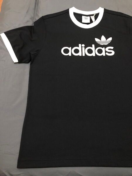 【新品◎未使用】アディダス JC8372 半袖Tシャツ 黒ブラック(白ロゴ) O(LL)サイズ
