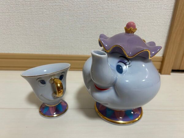 ディズニー 美女と野獣 ポット夫人 チップ 置物