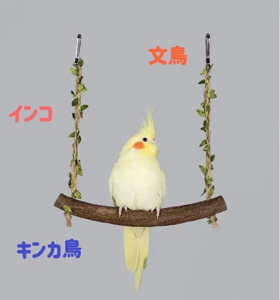 小鳥ブランコ 止まり木 おもちゃ 文鳥 キンカ鳥 インコ止まり木 鳥ブランコ 鳥オモチャ 鳥用品