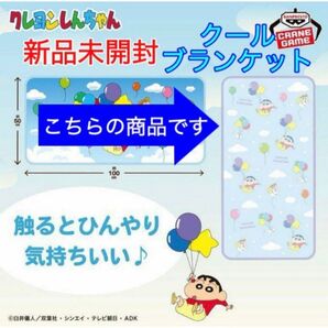 新品【クレヨンしんちゃん】クール ブランケット ベビー 肌掛け布団 〜ふわふわ風船だゾ〜
