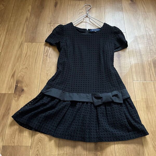 美品 M’S GRACY エムズグレイシー 総透かし刺繍チュニックリボン