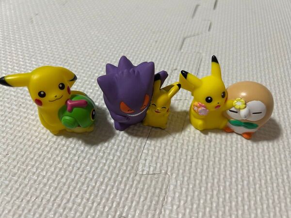 ポケモンキッズ 指人形 ピカチュウ、キャタピー、ゲンガー、モクロー セット