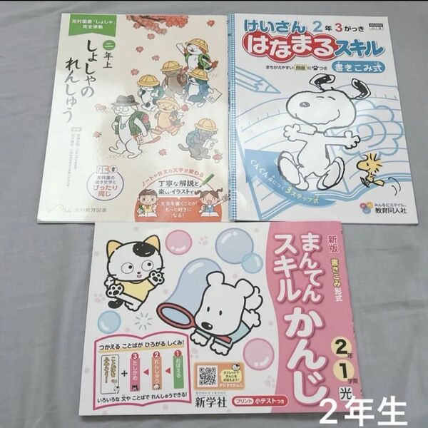 小学2年生向け ドリル3冊セット 書写 計算 漢字
