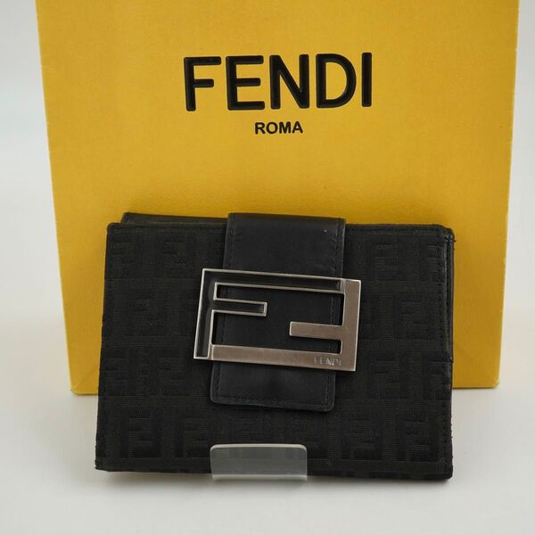 【極美品】FENDI ズッカ FFロゴ エンボス キャンバス ジャガード ベルト