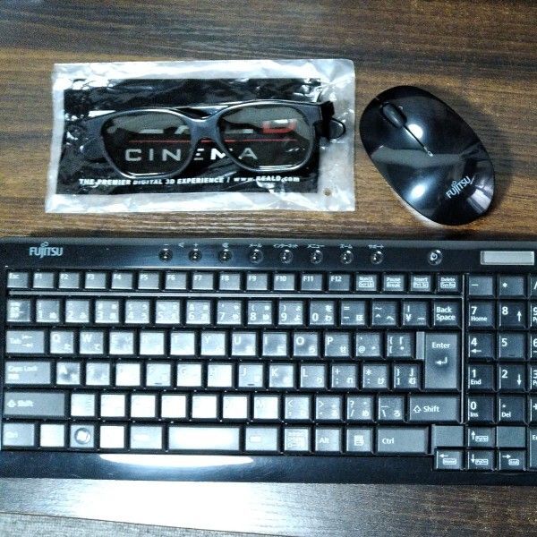 FMV ESPRIMO FH550/3AM専用 純正キーボード マウス 3Dグラス(メガネ)セット ワイヤレス Bluetooth
