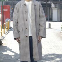 【新品】即決★ AURALEE オーラリー ★FINX WEATHER CLOTH CHECK COAT アイボリー 19ss 完売 ステンカラーコート アウター チェック ロング_画像6