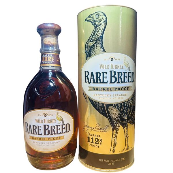 【希少 旧ボトル】ワイルドターキー レアブリード 112.8Proof バレルプルーフ 筒箱付 バーボン 未開栓