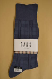 新品　未使用　タグ付き 　男性　DAKS LONDON ダックスロンドン　綿混ソックス　ゴムなし　　日本製　　送料無料