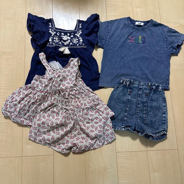 キッズ サイズ100 おまとめ 夏服 女の子 半袖Tシャツ ショートパンツ