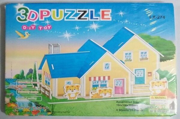 6セット 立体パズル 3D パズル おもちゃ 暇つぶし DIY 子供 プレゼント ギフト インテリア 工作キット 接着剤不要