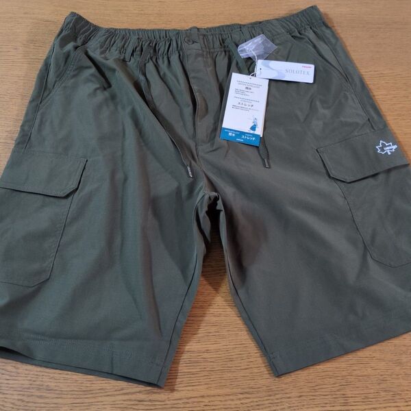 W☆新品☆LOGOS DAYS☆ハーフパンツ☆半ズボン☆サイズ4L☆カーキ☆男性用☆No.2574