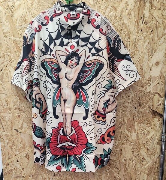 新品 オープンカラーシャツ XL 女の人アロハシャツ 半袖シャツ アロハシャツ ハワイアンシャツ