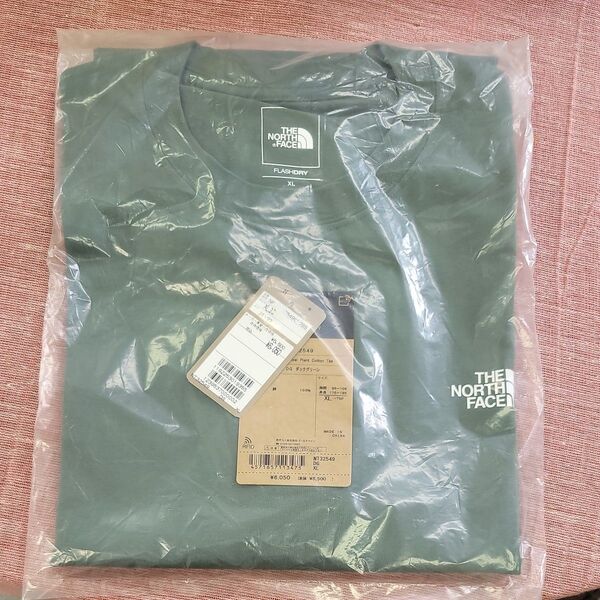 新品 ザ・ノース・フェイスTシャツ(THE NORTH FACE半袖フラッシュドライ ピクセルプラント コットン 速乾 XL