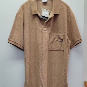 セール 新品!プーマメンズポロシャツ 半袖ポロシャツ ~PUMA~タオル地半袖ポロシャツ M ポロシャツ
