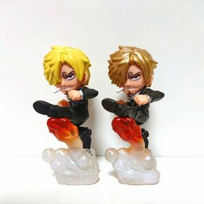 ONE PIECE 一番くじ ワンピース ~麦わらの一味 航海の軌跡~ J賞 デスクトップ フィギュア サンジ 美品 2種類セット