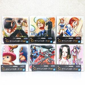 一番くじ ワンピース STORYAGE C賞 キャンバスボード ゾロ サンジ ナミ チョッパー ジンベエ ハンコック 未開封 6点
