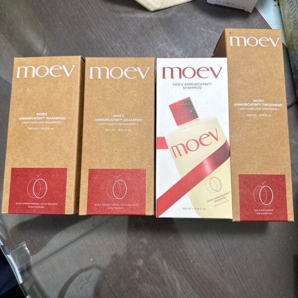 moev モエブ アヌカチンシャンプー×3 &トリートメント×1の4個セット