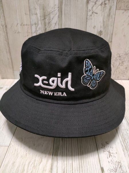 NEW ERA × X-girl バケットハット ブラック M/L ニューエラ エックスガール