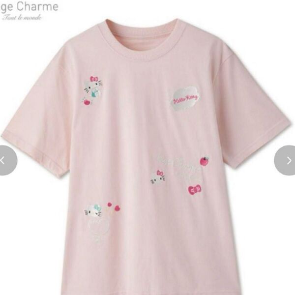 新品タグ付き しまむら 辻希美 アンジュシャルム キティー Tシャツ ピンク
