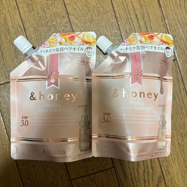&honey (アンドハニー) Melty モイストリペア ヘアオイル3.0 (詰替え/シャワーローズハニーの香り) 75ml×2