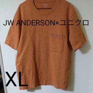 ユニクロ JW ANDERSON 半袖カットソー サイズXL レンガ色