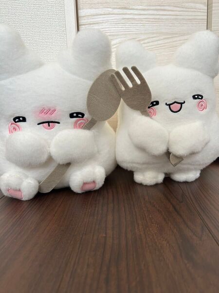 新品タグ付き はなまるおばけ カトラリー BIGぬいぐるみ 2点セット