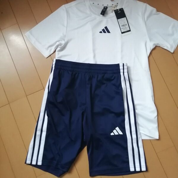 アディダス CLIMA COOL スポーツウェア上下セット(tシャツ+ハーフパンツ)150 国内購入品 ジュニア