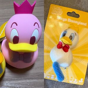新品 ディズニー パルパルーザ ドナルド バッグチャーム シリコン付 ピンク リング クワッキーダックシティ セット コスメポーチ